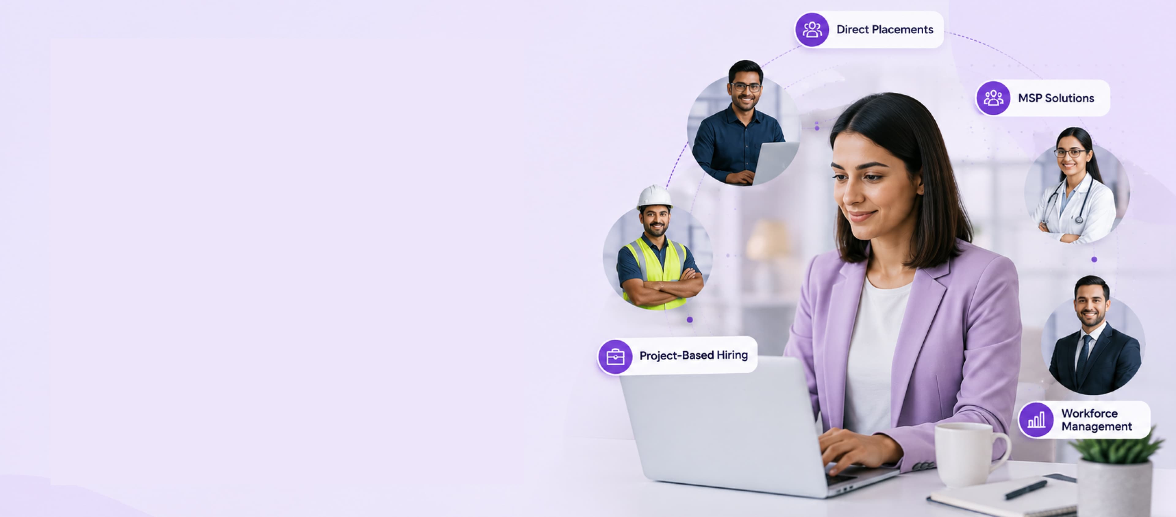 Ai2Mind contingent workforce specialists across direct placements, MSP solutions, project-based hiring, and workforce management