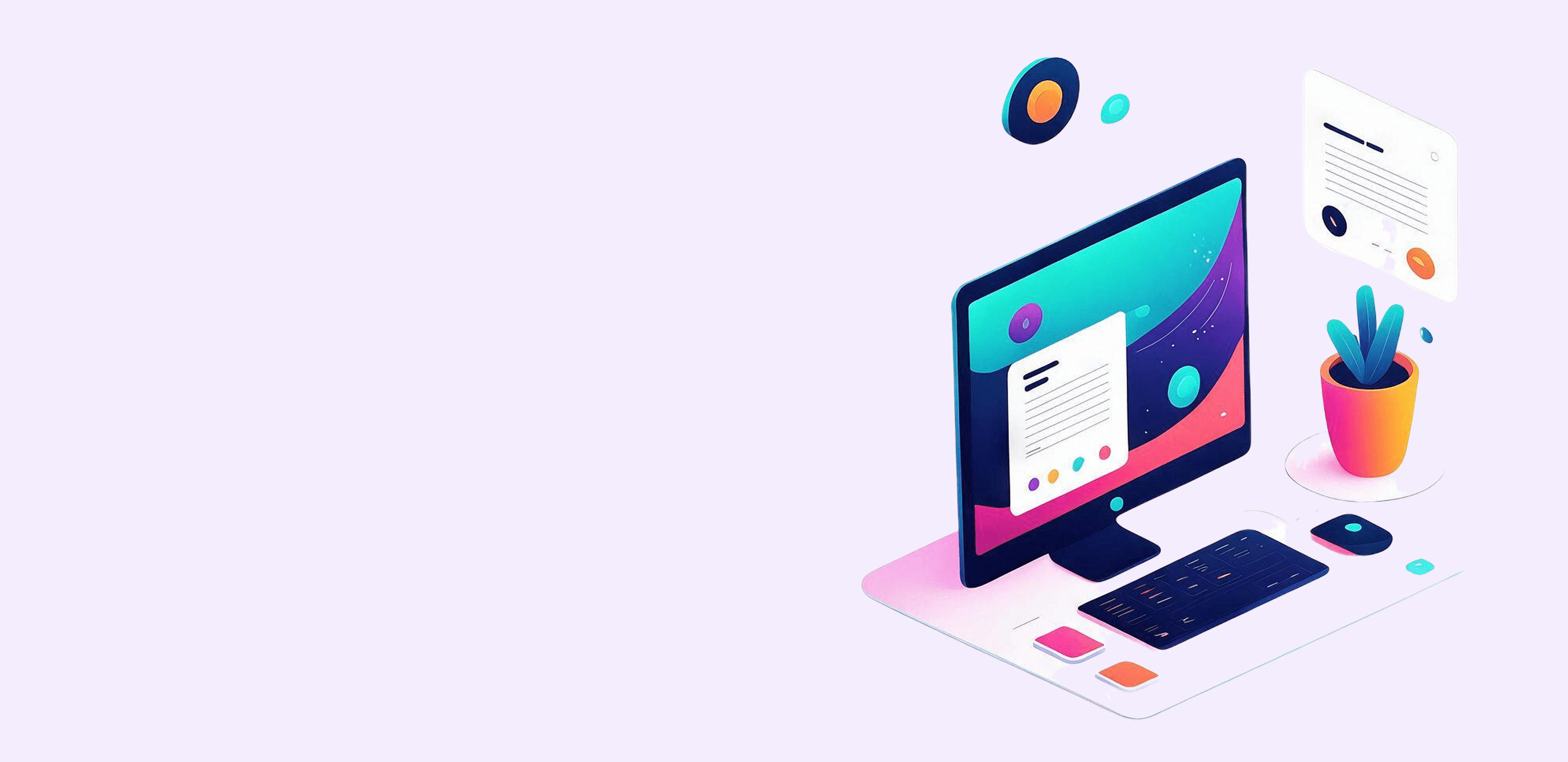 Ai2Mind web and app development dashboard illustration